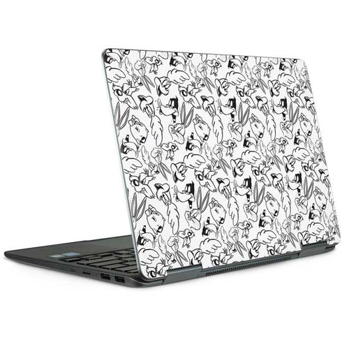 Looney Tunes Looney Squad Black and White Grid Notebook 9 Pro 13in (2017) Skin