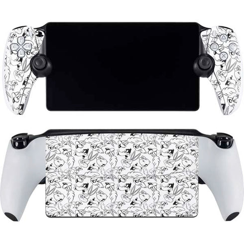 Looney Tunes Looney Squad Black and White Grid PlayStation Portal Remote Player Skin