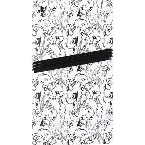 Looney Tunes Looney Squad Black and White Grid PS5 Pro Bundle Skin