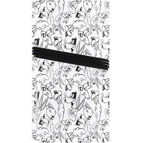 Looney Tunes Looney Squad Black and White Grid PS5 Pro Disk Console Skin