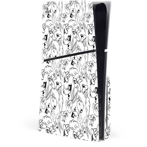 Looney Tunes Looney Squad Black and White Grid PlayStation PS5 Skins