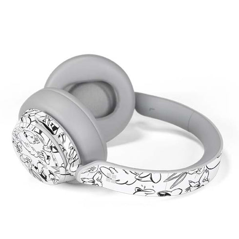 Looney Tunes Looney Squad Black and White Grid Surface Headphones Skin
