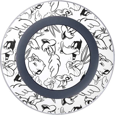 Looney Tunes Looney Squad Black and White Grid Wireless Charger Skin