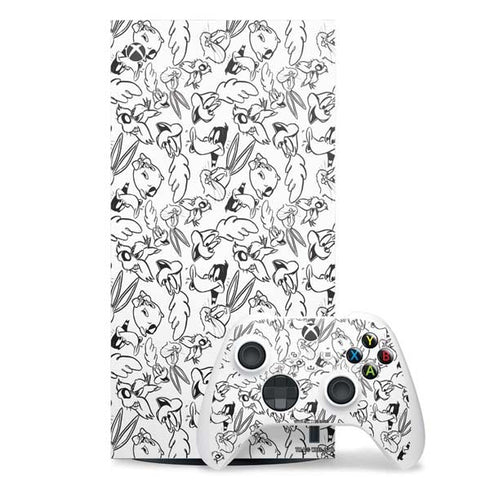 Looney Tunes Looney Squad Black and White Grid Xbox Series X Skins