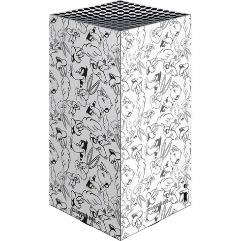 Looney Tunes Looney Squad Black and White Grid Xbox Series X Skins
