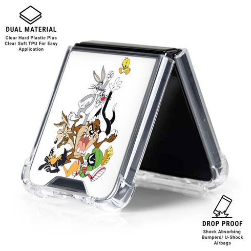 Looney Tunes All Together Galaxy Z Flip7 Clear Case