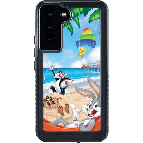 Looney Tunes Beach Galaxy S24 Plus Waterproof Case
