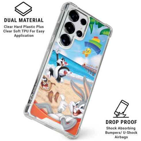 Looney Tunes Beach Galaxy S26 Ultra Clear Case