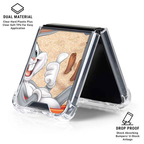 Looney Tunes Beach Galaxy Z Flip7 Clear Case