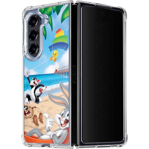 Looney Tunes Beach Galaxy Z Fold5 5G Clear Case