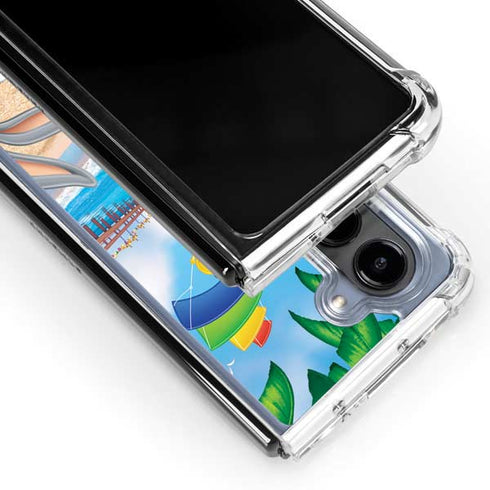 Looney Tunes Beach Galaxy Z Fold5 5G Clear Case