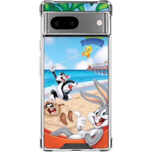 Looney Tunes Beach Google Pixel 8a Clear Case