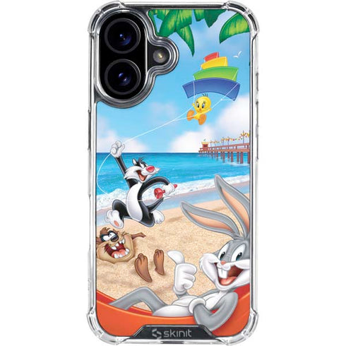 Looney Tunes Beach iPhone 16 Plus Clear Case