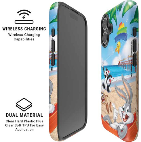 Looney Tunes Beach iPhone 16 Plus Magsafe Impact Case