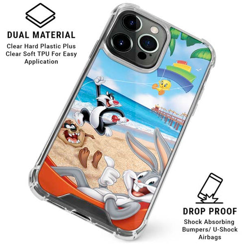 Looney Tunes Beach iPhone 16 Pro Max Clear Case