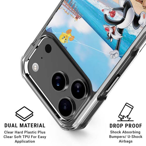 Looney Tunes Beach iPhone 17 Pro Max Clear Case