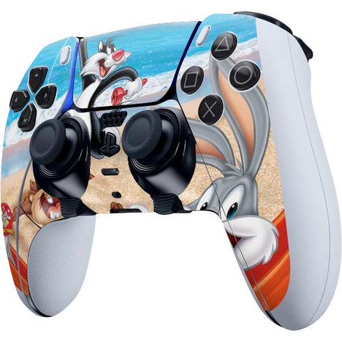 Looney Tunes Beach PS5 DualSense Edge Pro Controller Skin