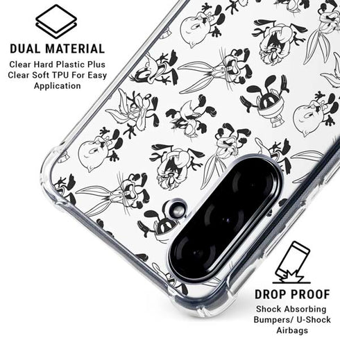 Looney Tunes Big Head Pattern Galaxy A36 5G Clear Case
