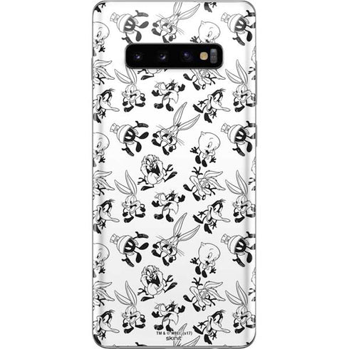 Looney Tunes Big Head Pattern Galaxy S10 Plus Skin