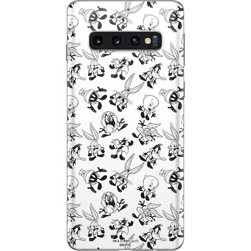 Looney Tunes Big Head Pattern Galaxy S10 Skin
