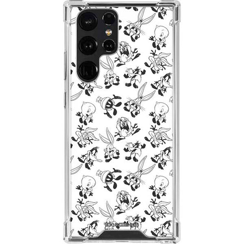 Looney Tunes Big Head Pattern Galaxy S23 Ultra Clear Case