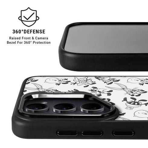 Looney Tunes Big Head Pattern Galaxy S24 FE Kickstand Case