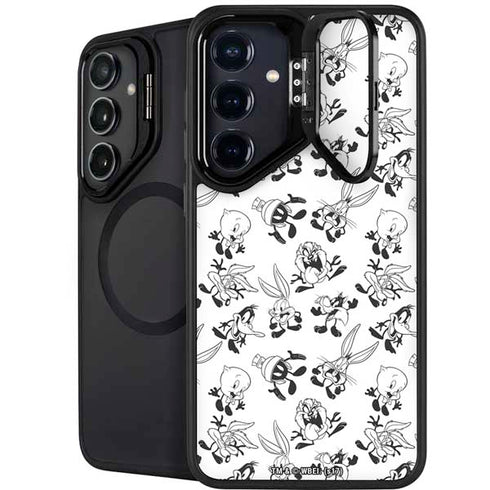 Looney Tunes Big Head Pattern Galaxy S24 Kickstand Case