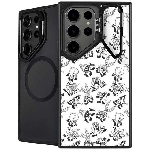 Looney Tunes Big Head Pattern Galaxy S24 Ultra Kickstand Case