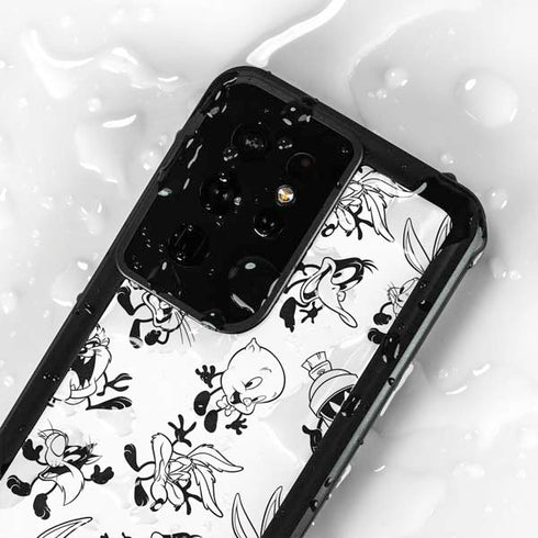 Looney Tunes Big Head Pattern Galaxy S24 Ultra Waterproof Case
