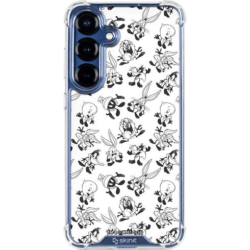 Looney Tunes Big Head Pattern Galaxy S25 Plus Clear Case