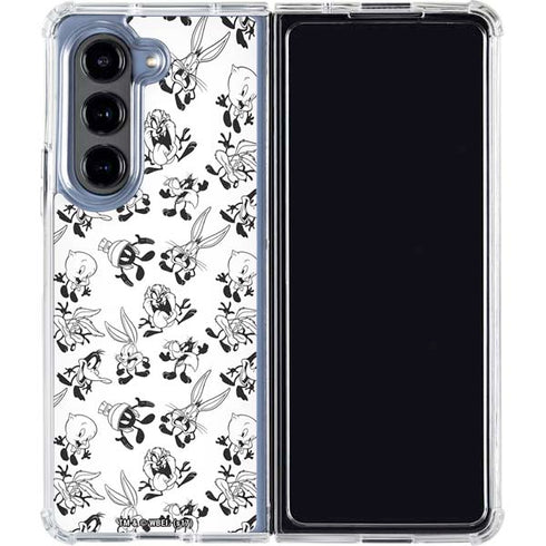 Looney Tunes Big Head Pattern Galaxy Z Fold5 5G Clear Case