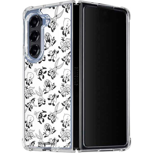 Looney Tunes Big Head Pattern Galaxy Z Fold5 5G Clear Case