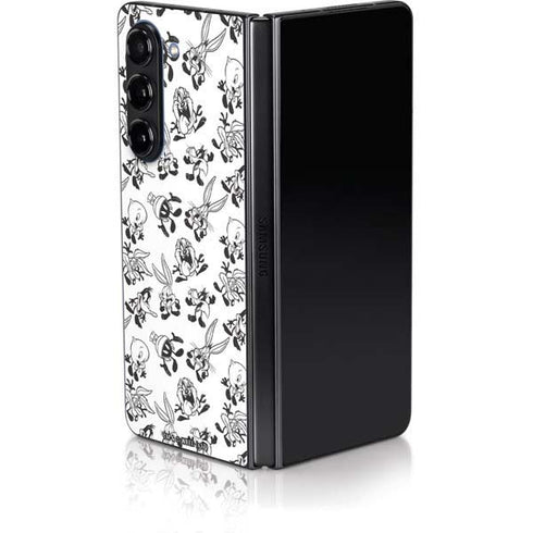 Looney Tunes Big Head Pattern Galaxy Z Fold5 5G Skin