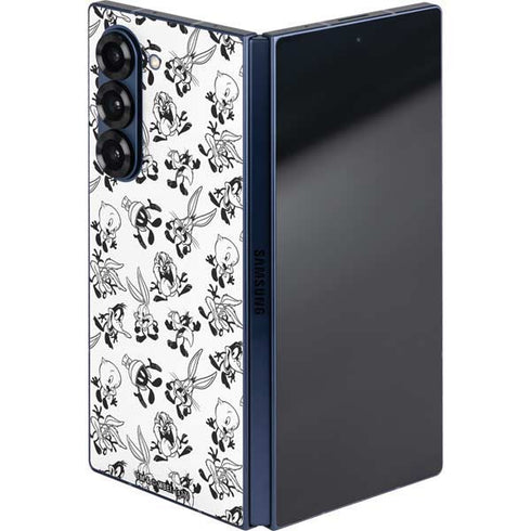 Looney Tunes Big Head Pattern Galaxy Z Fold6 Skin
