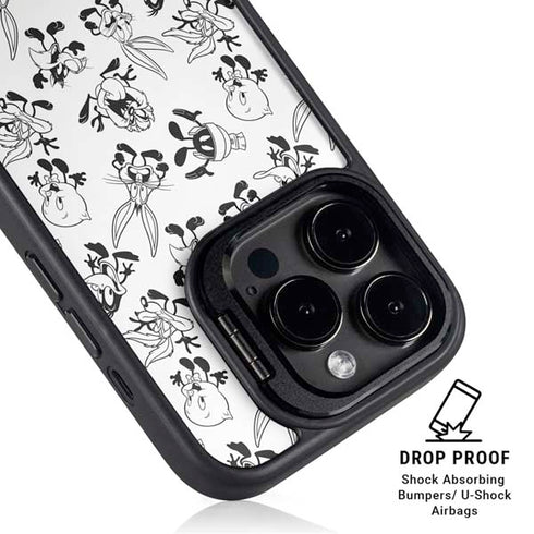 Looney Tunes Big Head Pattern iPhone 14 Pro Max Kickstand Case