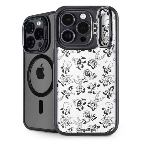 Looney Tunes Big Head Pattern iPhone 15 Pro Max Kickstand Case