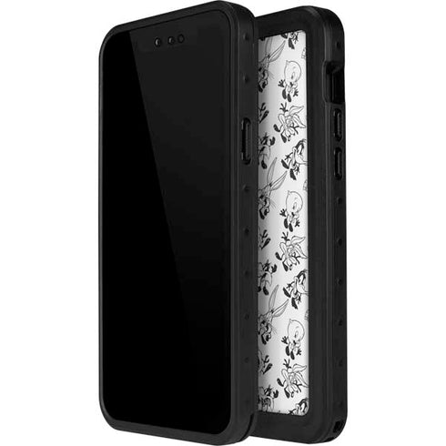 Looney Tunes Big Head Pattern iPhone 15 Pro Waterproof Case