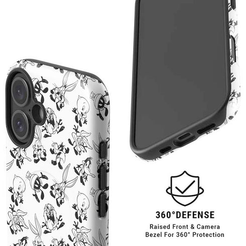 Looney Tunes Big Head Pattern iPhone 16 Magsafe Impact Case