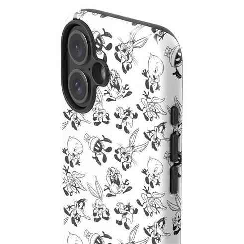Looney Tunes Big Head Pattern iPhone 16 Plus Impact Case