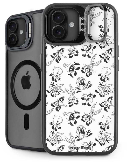 Looney Tunes Big Head Pattern iPhone 16 Plus Kickstand Case