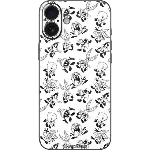 Looney Tunes Big Head Pattern iPhone 16 Plus Skin
