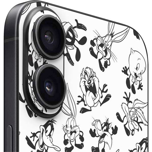 Looney Tunes Big Head Pattern iPhone 16 Plus Skin