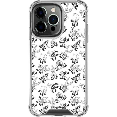 Looney Tunes Big Head Pattern iPhone 16 Pro Clear Case
