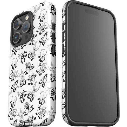 Looney Tunes Big Head Pattern iPhone 16 Pro Impact Case