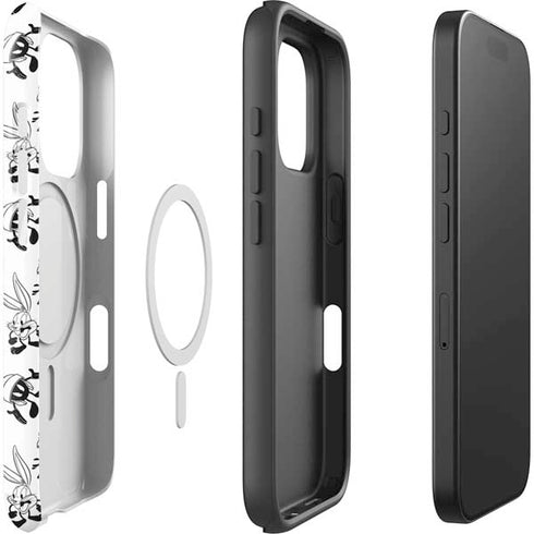 Looney Tunes Big Head Pattern iPhone 16 Pro Magsafe Impact Case