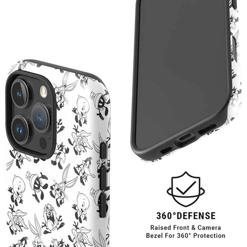 Looney Tunes Big Head Pattern iPhone 16 Pro Magsafe Impact Case