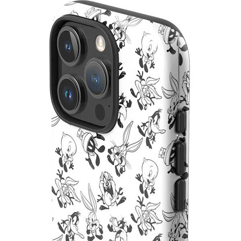 Looney Tunes Big Head Pattern iPhone 16 Pro Max Impact Case