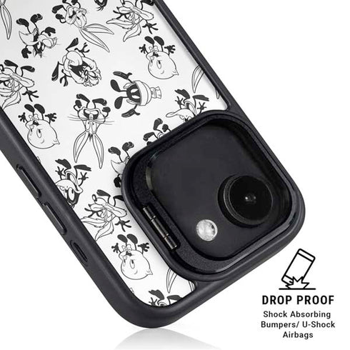 Looney Tunes Big Head Pattern iPhone 16e Kickstand Case