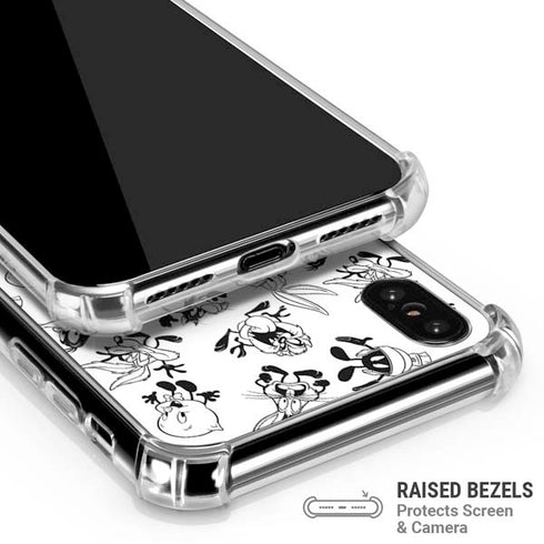 Looney Tunes Big Head Pattern iPhone X/XS Clear Case