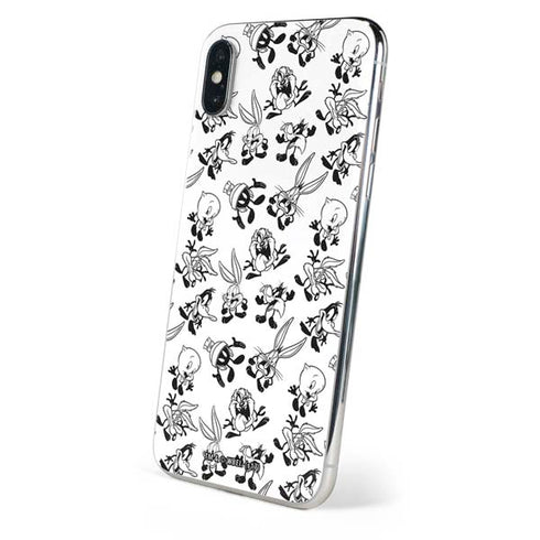 Looney Tunes Big Head Pattern iPhone XS Skin